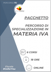 Percorso di Specializzazione in Materia IVA Percorso di Specializzazione in Materia IVA
