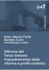Riforma Del Terzo Settore - Inquadramento Della Riforma E Profili Civilistici Riforma Del Terzo Settore - Inquadramento Della Riforma E Profili Civilistici