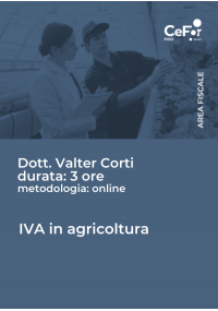 IVA in agricoltura 2022