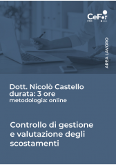 Controllo Di Gestione E Valutazione Degli Scostamenti Controllo Di Gestione E Valutazione Degli Scostamenti