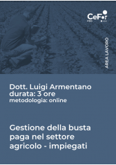 Gestione Della Busta Paga Nel Settore Agricolo - Impiegati Agricoli Gestione Della Busta Paga Nel Settore Agricolo - Impiegati Agricoli