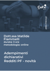 Adempimenti Dichiarativi Redditi Pf - Novità Adempimenti Dichiarativi Redditi Pf - Novità