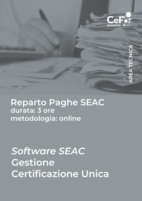Software SEAC e Normativa - Gestione Certificazione Unica 2022