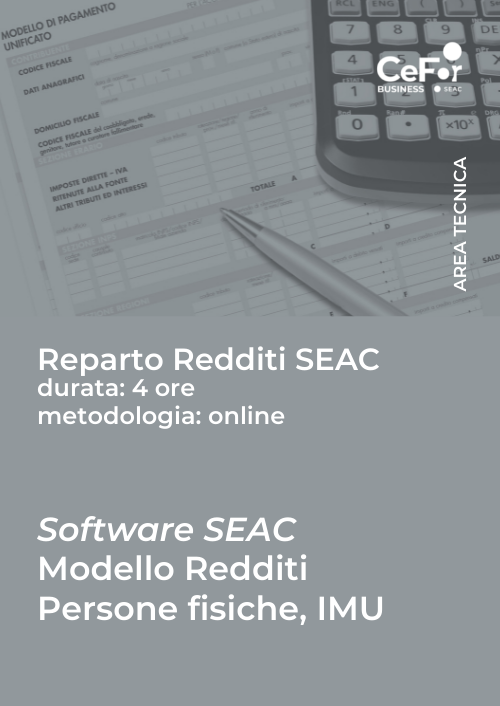 Software SEAC - Mod redditi persone fisiche, IMU - CORSO BASE NET 2022