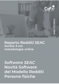 Software SEAC - Novità del Modello Redditi Persone Fisiche 2022 - corso avanzato e question time