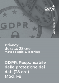 GDPR: Responsabile della protezione dei dati (28 ore) - Mod. 1-8