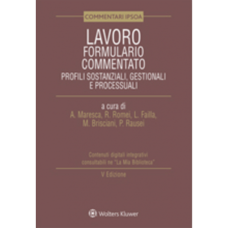 LAVORO - FORMULARIO COMMENTATO - Profili sostanziali, gestionali e processuali