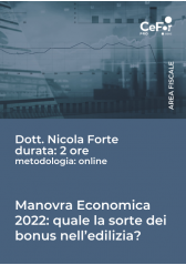Manovra Economica 2022: Quale La Sorte Dei Bonus Nell'edilizia?