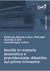 Novità In Materia Lavoristica E Previdenziale: Dibattito Sul Primo Trimestre - Pack Novità In Materia Lavoristica E Previdenziale: Dibattito Sul Primo Trimestre - Pack
