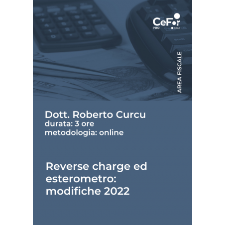Reverse charge ed esterometro: modifiche 2022